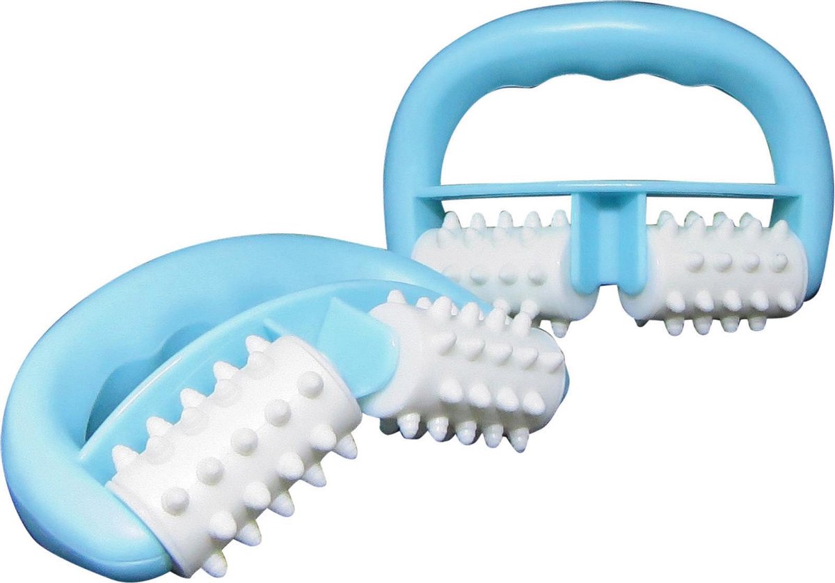B&P - Cellulite roller - 2 stuks - massage roller  - lichtblauw - bad borstel - cellulitis apparaat - derma roller