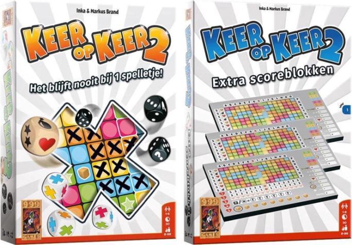 Keer op Keer 2 + Keer op Keer 2 Extra Scoreblokken Level 1 - 999 Games