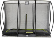 Trampoline EXIT Silhouette inground - 214x305cm met veiligheidsnet - zwart