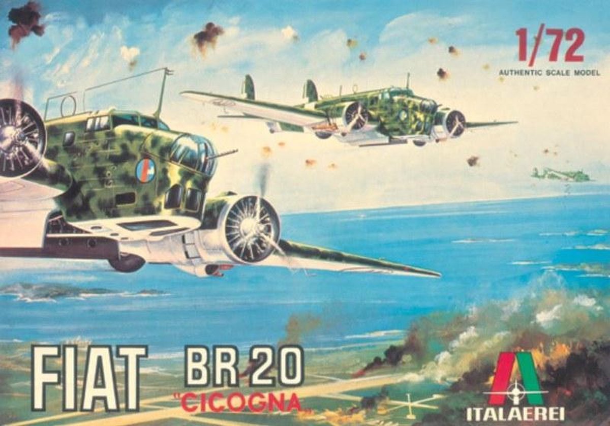 Italeri - Fiat Br.20 Cicogna B.o.b. 80th Anniversary 1:72 - ITA1447S - modelbouwsets