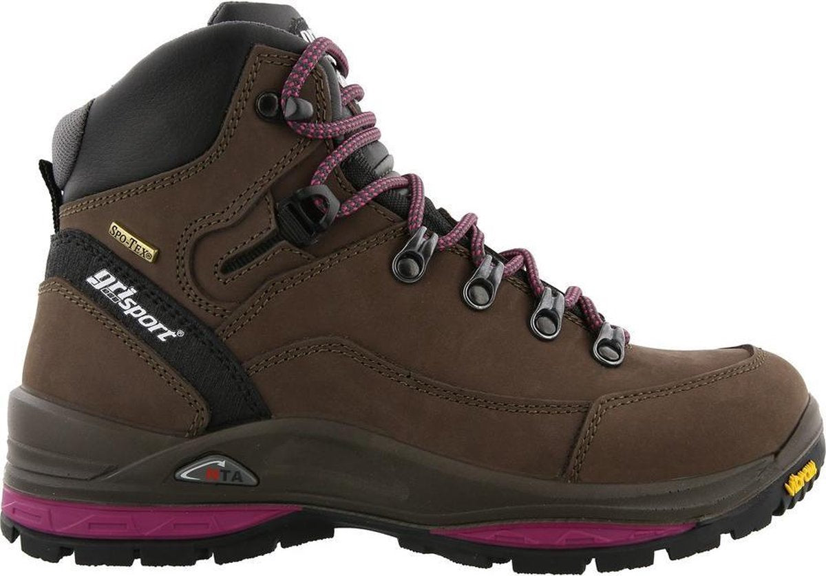 Grisport wandelschoen Ride Mid bruin/fuchsia - maat 36