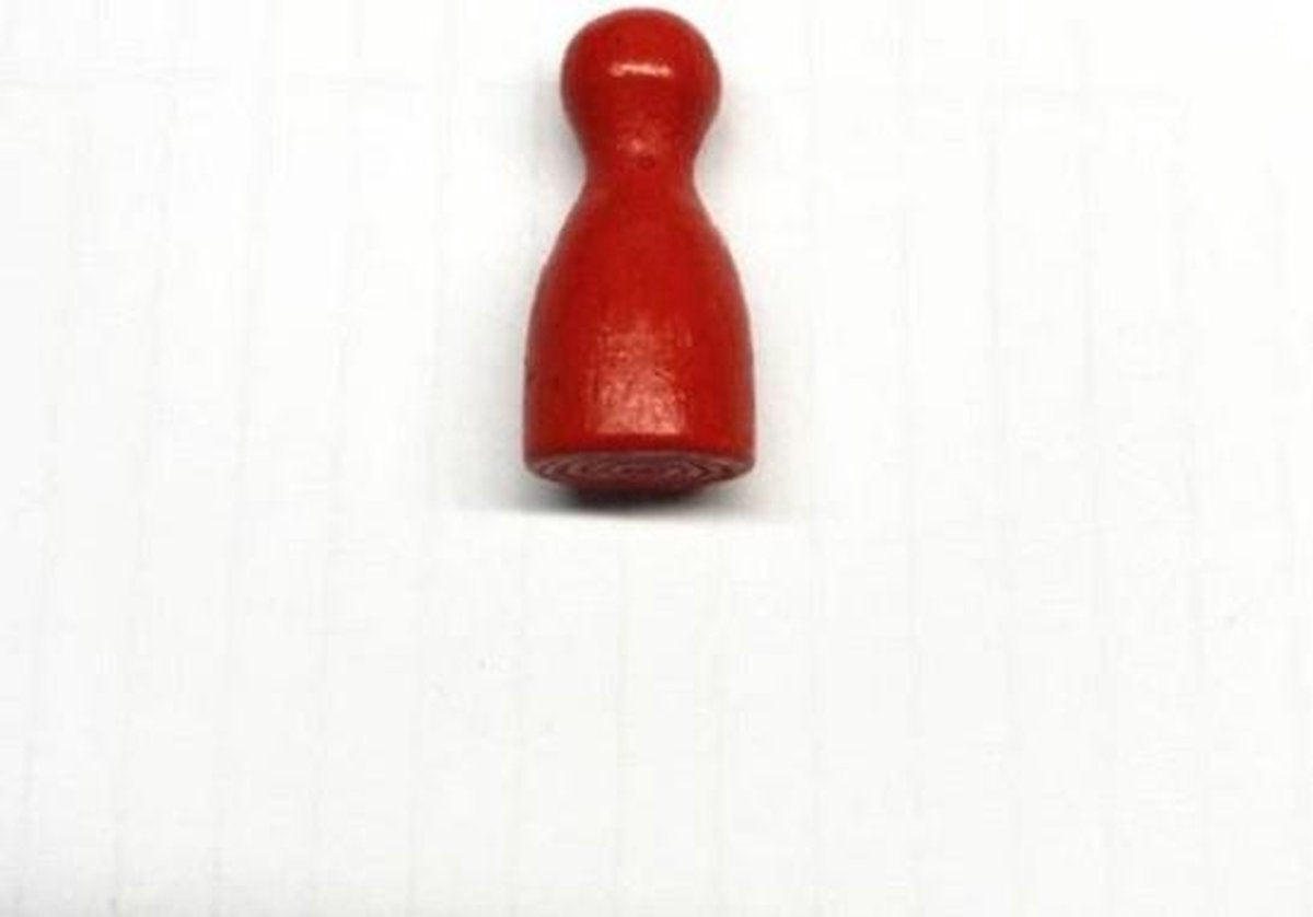 Pionnen voor bordspelletjes - 4 Stuks - Rood - Houten Pion - Bordspel - Hoge Kwaliteit - Stipco