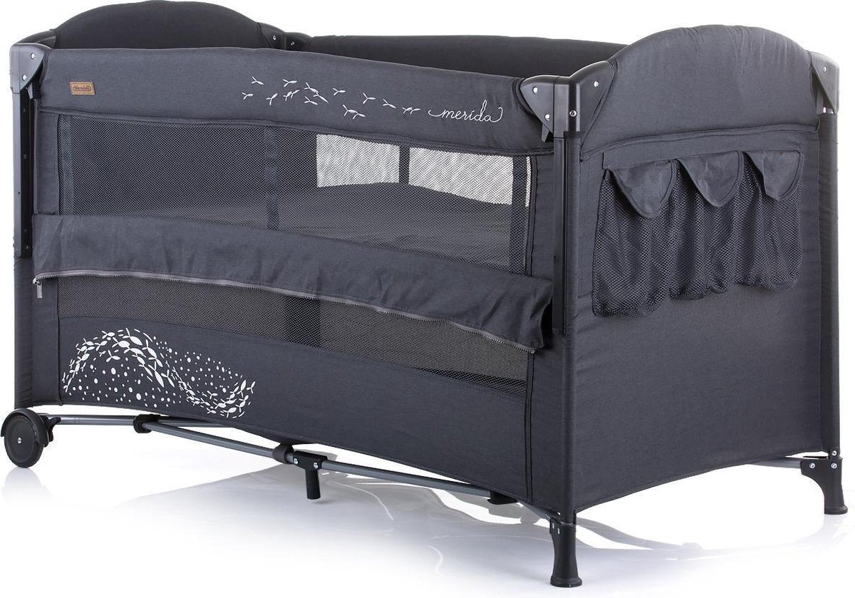 Campingbed Chipolino Merida Asphalt Linnen