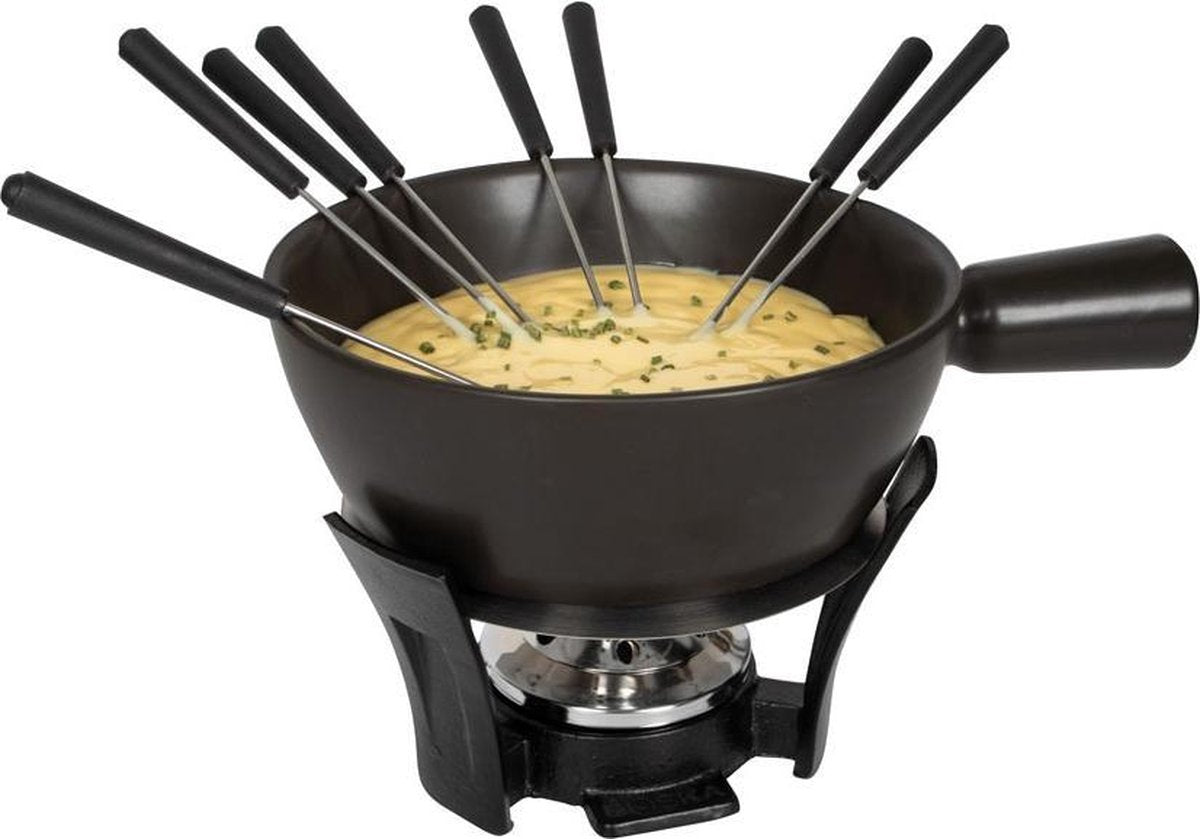 Boska Fondueset Nero L - 8 Personen - Geschikt voor het Gasfornuis - Zwart - 2