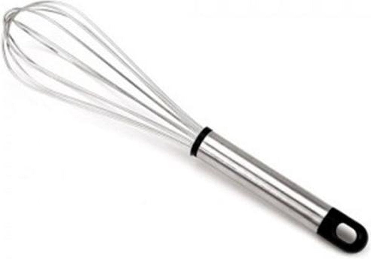 Set van twee mini garde - whisk van roestvrijstaal met ophangoog