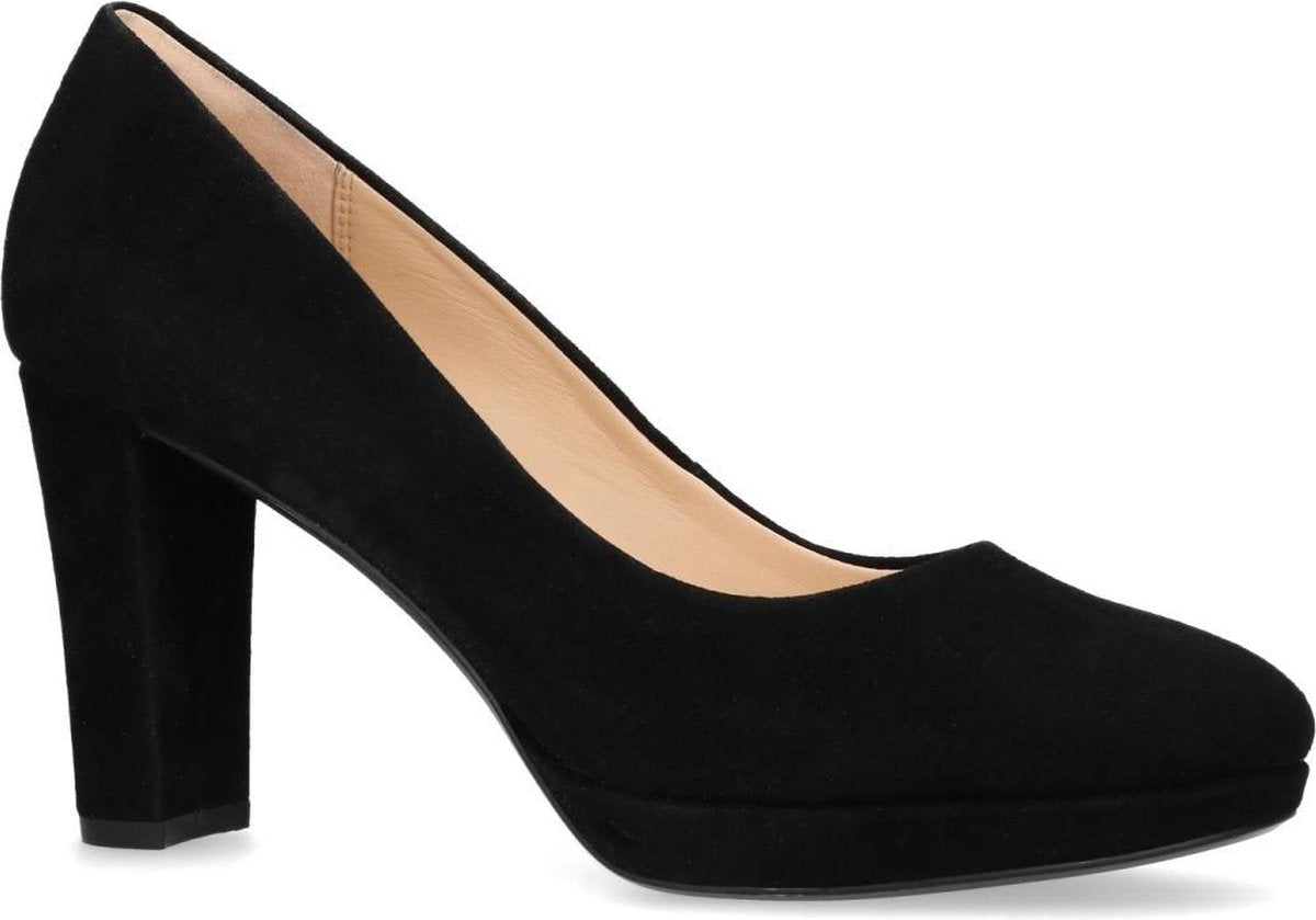Clarks - Dames - Zwarte plateau pumps - Maat 38