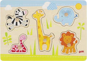 Goki houten vormenpuzzel Safari - 5 stukjes