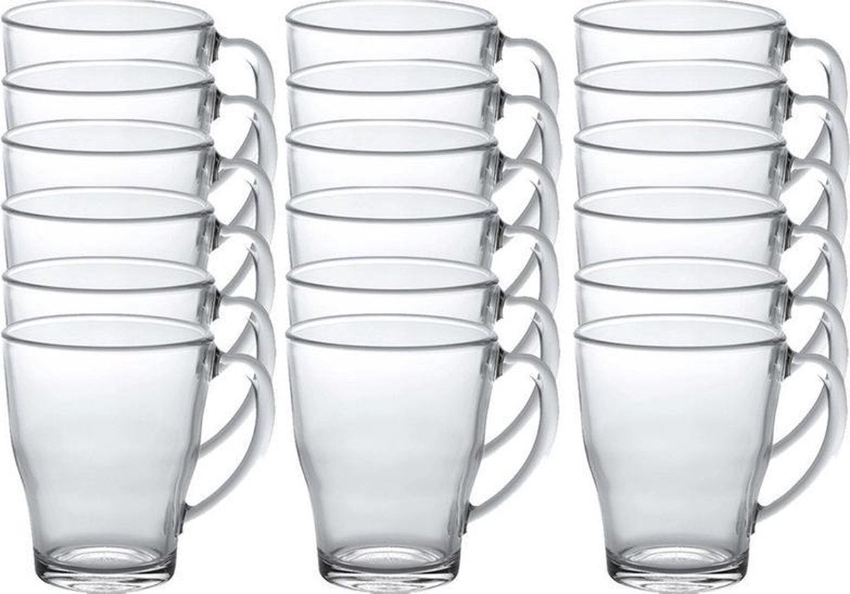 18x Theeglazen/koffieglazen Cosy transparant 350 ml