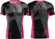 T-shirt Arawaza | dry-fit | zwart-roze - Product Kleur: Zwart / Roze / Product Maat: L