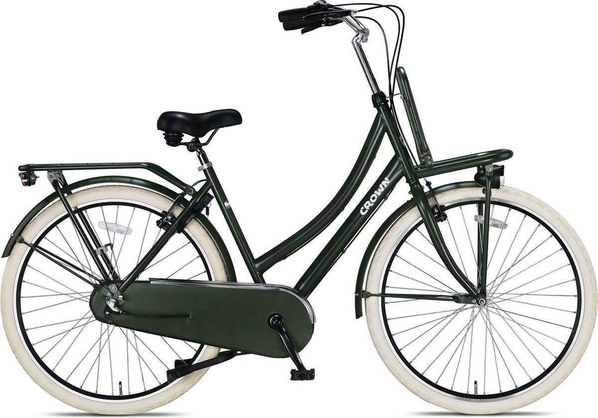 Crown Istanbul Transportfiets 28 inch 53cm 3v Army Green