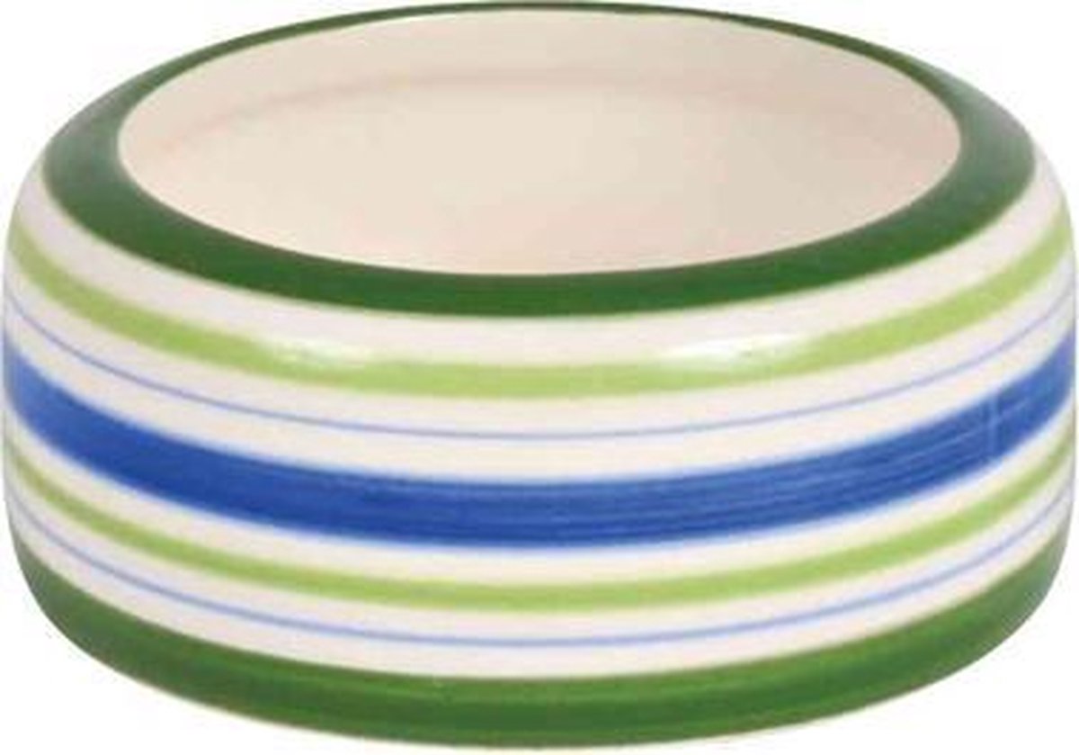 TRIXIE | Trixie Voerbak Konijn Streep Groen / Blauw / Creme