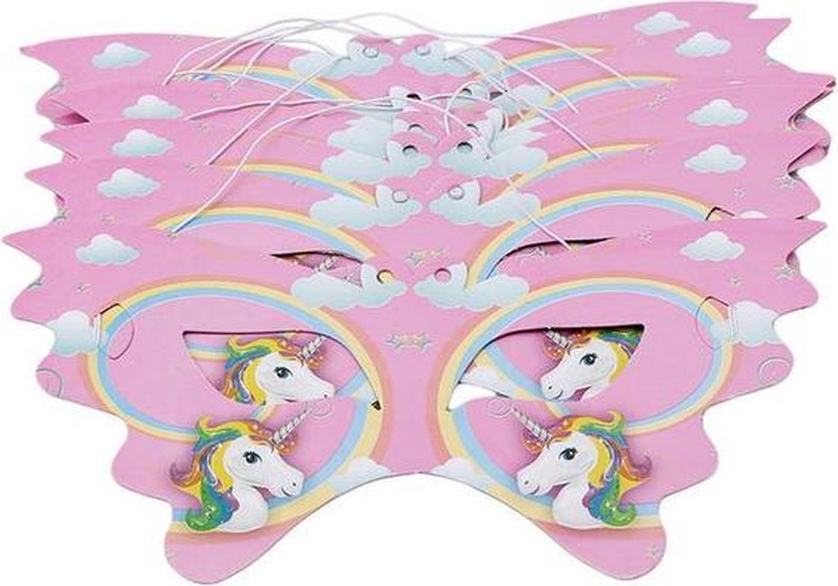10 stuks unicorn maskers