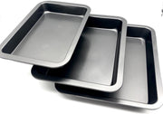 Sterk Bakplaten in Aluminium - Set van 3 Bakplaten voor Oven - Anti-aanblak laag - Ovenblakplaten