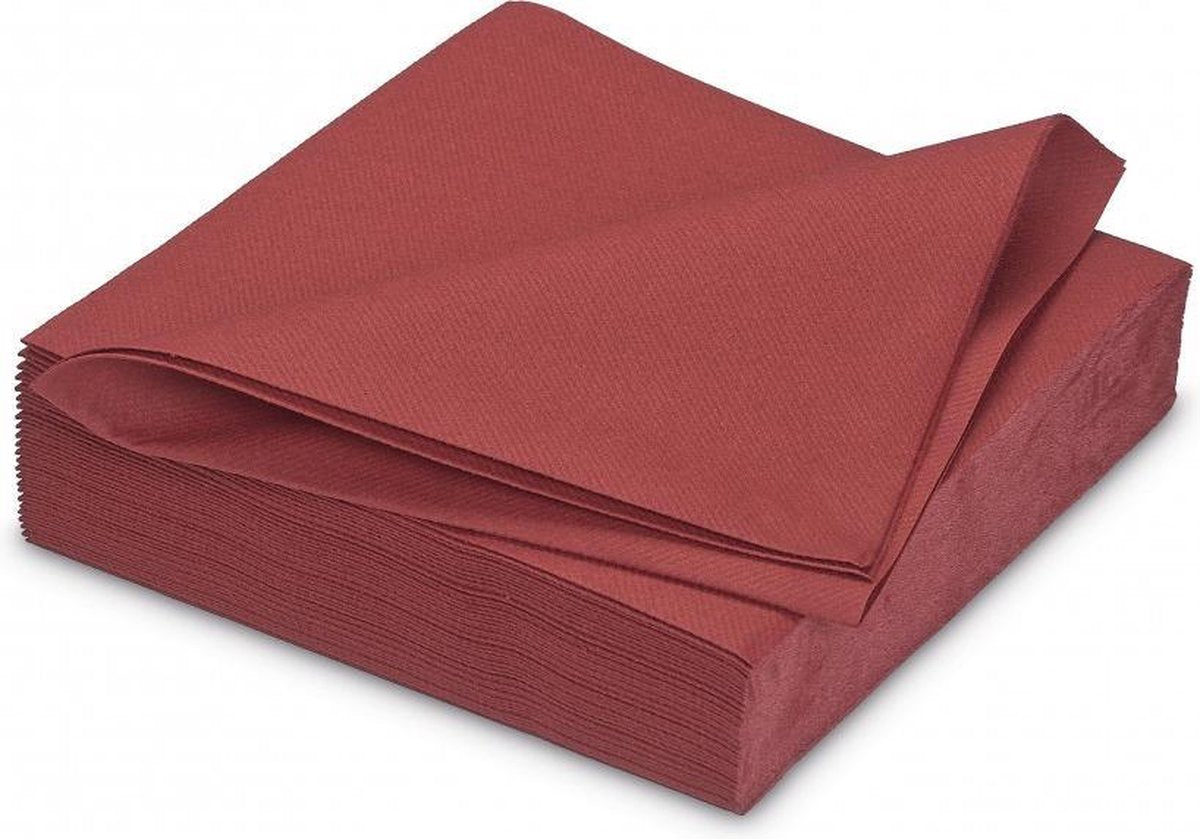 GALA Servetten - Bordeaux - 40x40cm - 25 Stuks - Rood