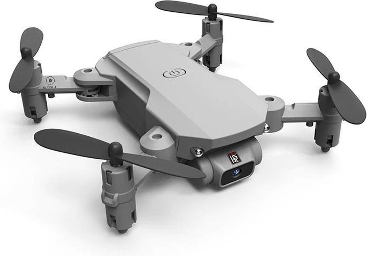 LUXWALLET Nocchi 3D - 10KM/h - 52 Gram - Mini Drone - 2MP - 1080P HD Camera - Opvouwbaar - Opbergcase - Grijze Drone + 2x Accu