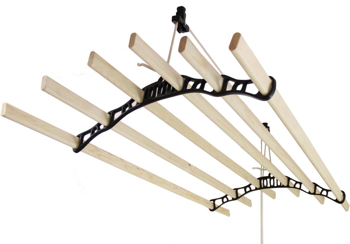 Clothing Airer Ceiling Pulley - Black - 2.4m