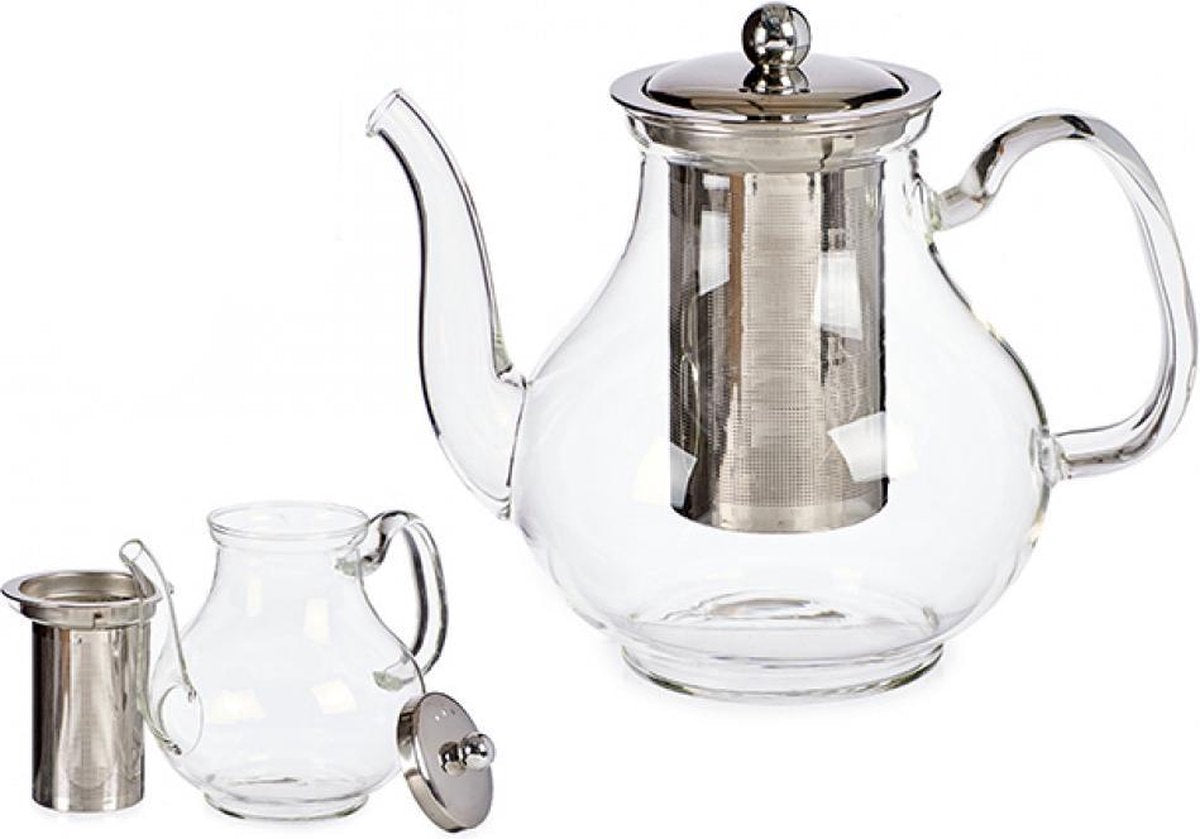Glazen theepot met filter 1.1 L