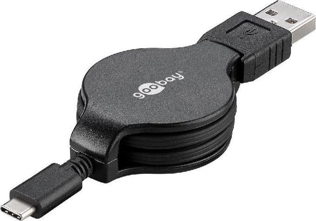 Goobay 45743 USB-kabel 1 m USB 2.0 USB A USB C Zwart