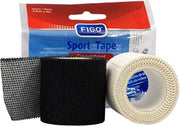 Figo Sporttape zwart en wit - 3 stuks - Blessure - Schaafwond & brandwond - Verzacht de pijn