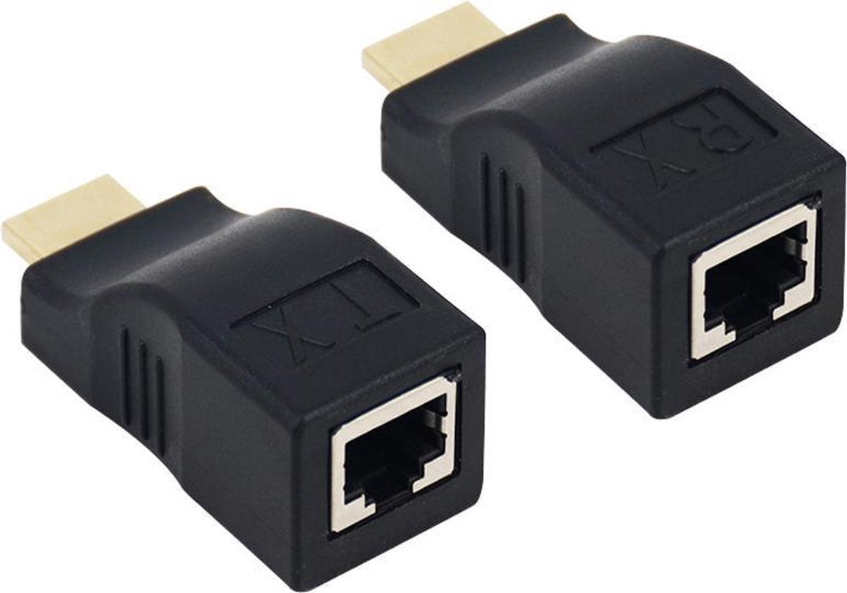 1 Set 30m HDMI / RJ45 extender repeater booster TX/RX 3D Full HD1080P