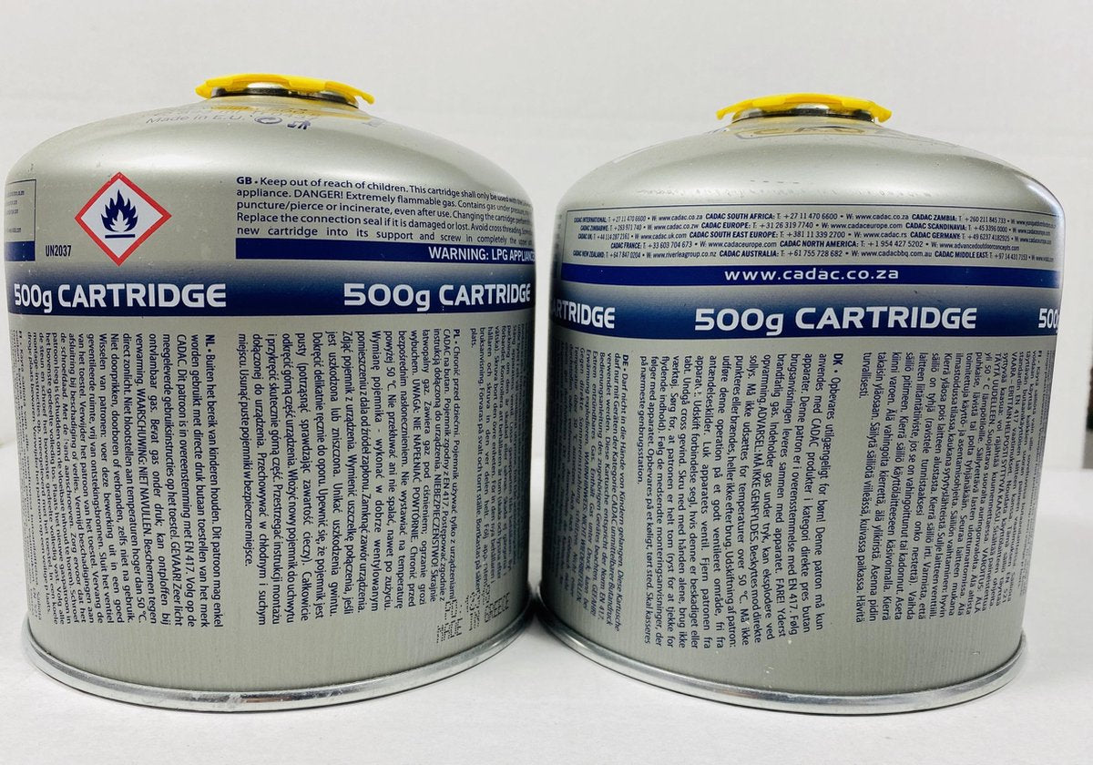 2 X Cadac gascartouche 500 gram