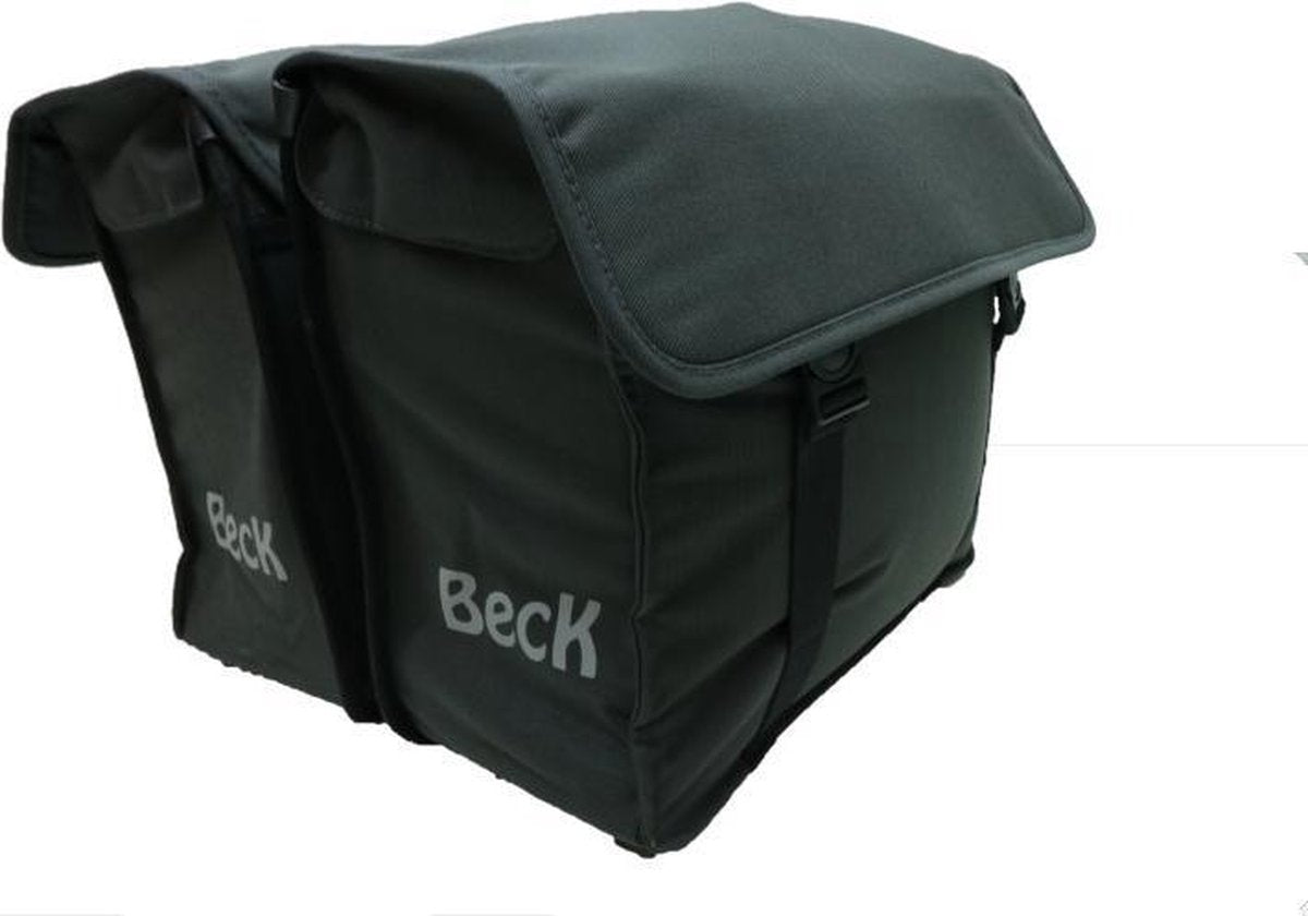 BECK Canvas small grijs Dubbele Fietstas 35 Liter