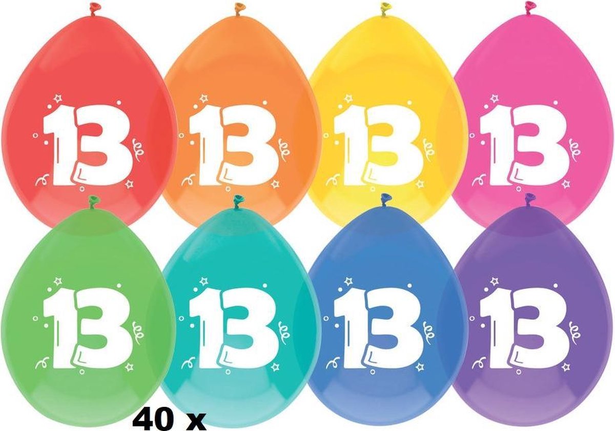 40 x ballonnen - 13 jaar -