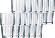 12x Drinkglazen/waterglazen Norvege transparant 270 ml - Koffie/thee glazen Norvege 270 ml