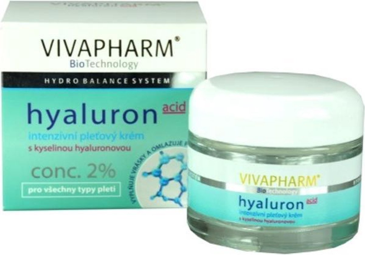 VIVAPHARM® ACTIE! - Intensieve Gezichtscrème met Hyaluronzuur - 50ml
