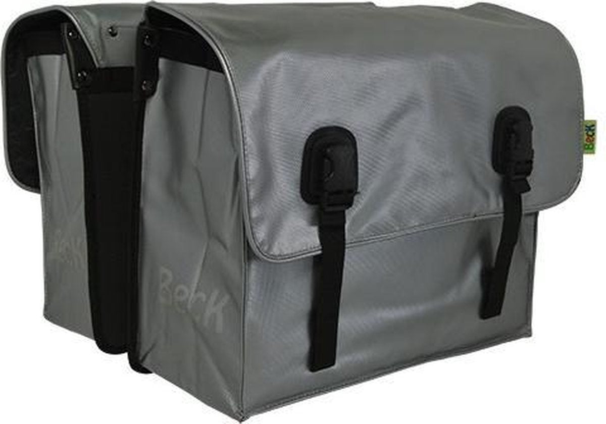 Beck Classic Zilver 46 L - Dubbele fietstas zilver - fiets tas 46 liter