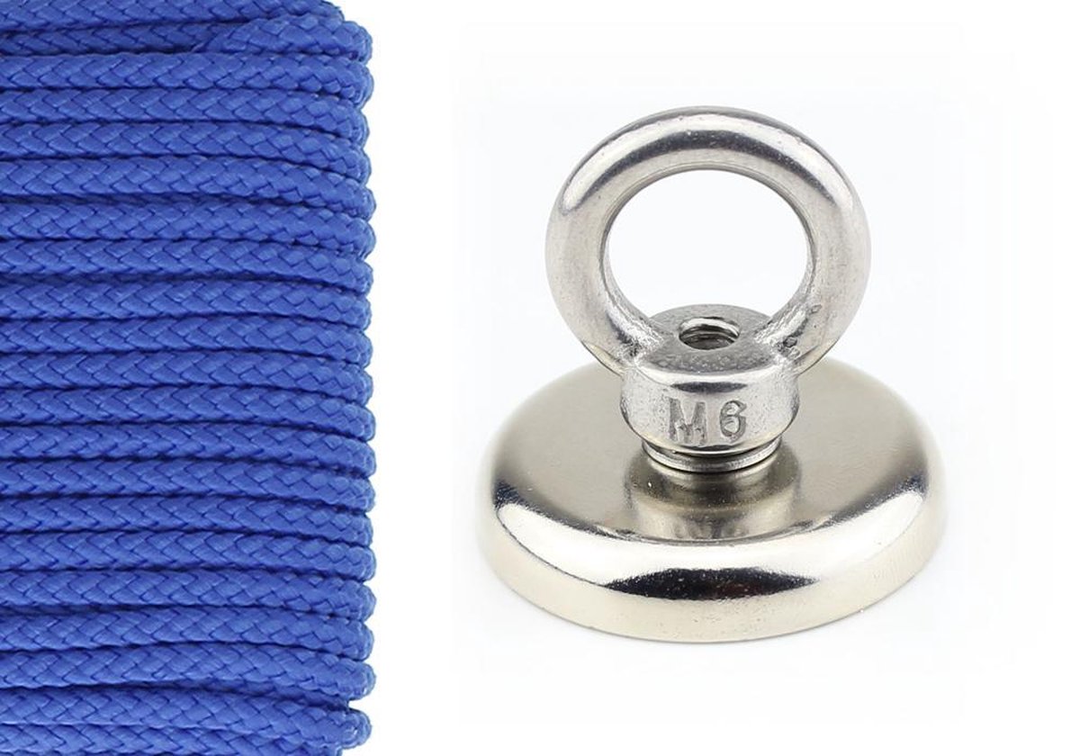 Vismagneet - 52 KG Trekkracht - 20 Meter Touw