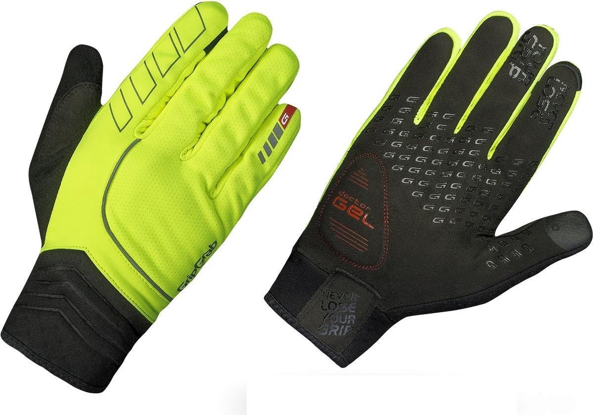 GripGrab Hurricane Hi-Vis Windproof Midseason Fietshandschoenen Unisex - Maat M