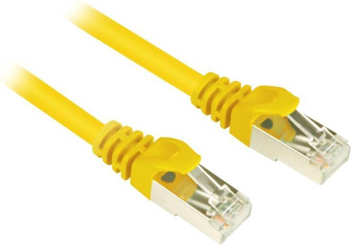 Sharkoon 4044951014750 - Netwerkkabel - RJ45 - 25 cm - Geel