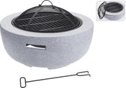 Bbq Vuurschaal Solid 60 X 25 Cm Lichtbeton Grijs 4-delig