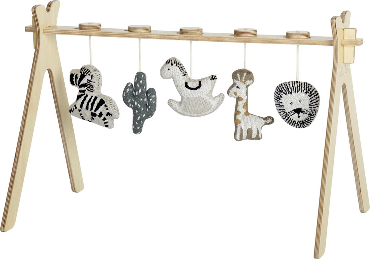 QUAX TIPI -  ACTIVITY ARCH -SPEELBOOG + 5 TRICOT FIGUURTJES - JUNGLE