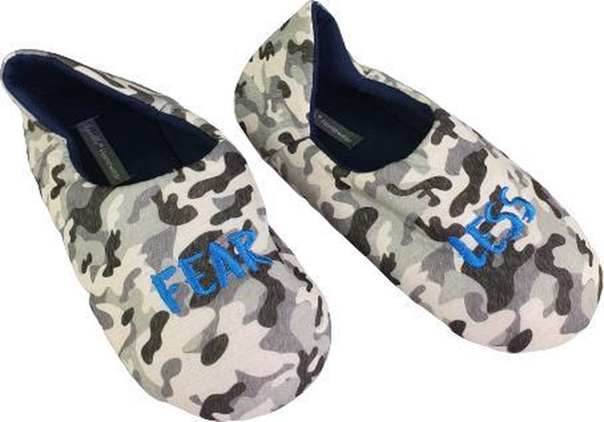 Pantoffels Laag Model Fearless - Olijfgroen / Blauw - Maat 31 / 32