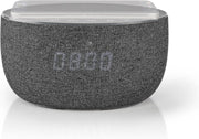 Bluetooth® Speaker met Draadloos Laden | 30 W | Tot 6 Uur Speeltijd | Wekkerradio | Grijs | LED Klok