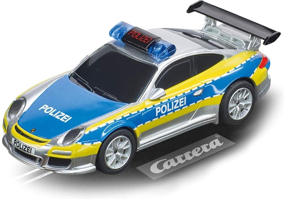 Carrera Go auto Porsche 911 "Polizei" (silber/blau/neon gelb)
