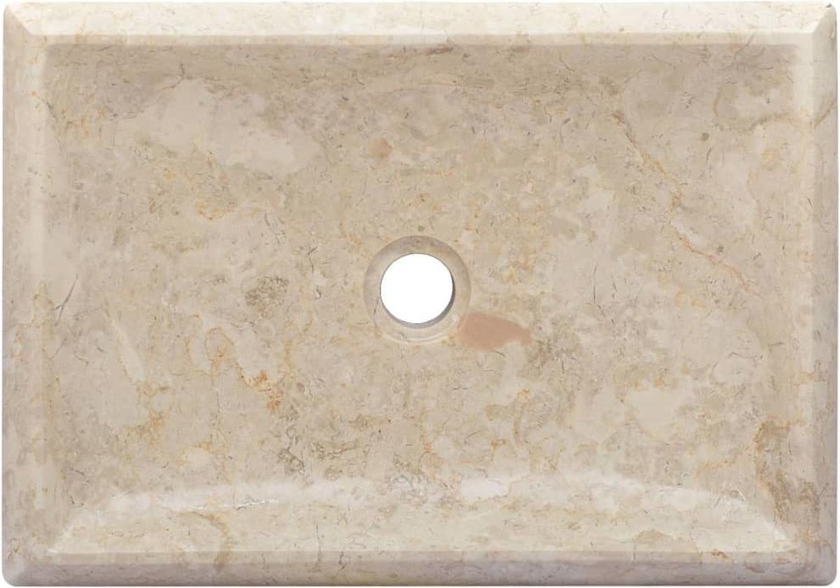 vidaXL Gootsteen 50x35x10 cm marmer crèmekleurig  VDXL_149162