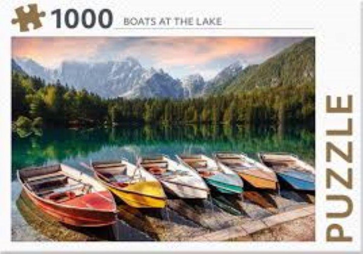 Puzzel - Boats at the lake - Rebo - 1000 stukjes