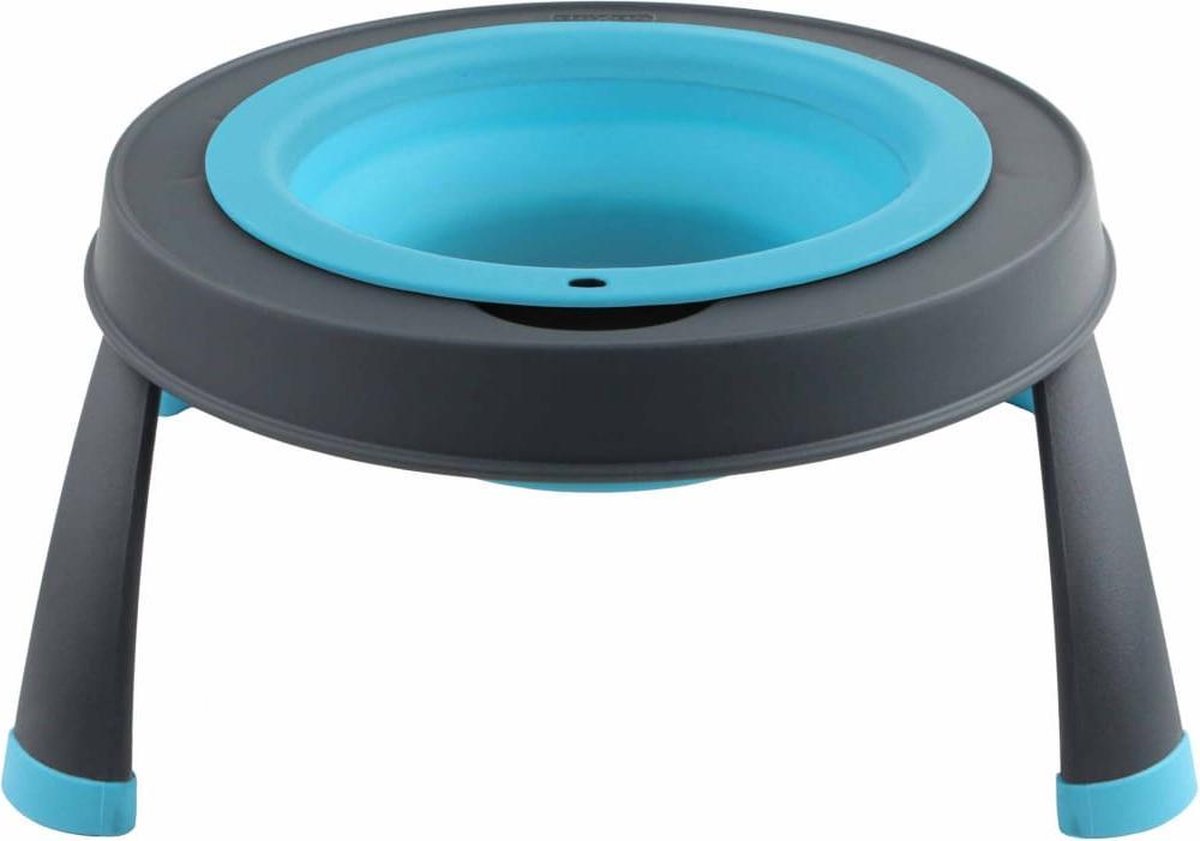 Popware Single Elevated Feeder - Small - Blauw
