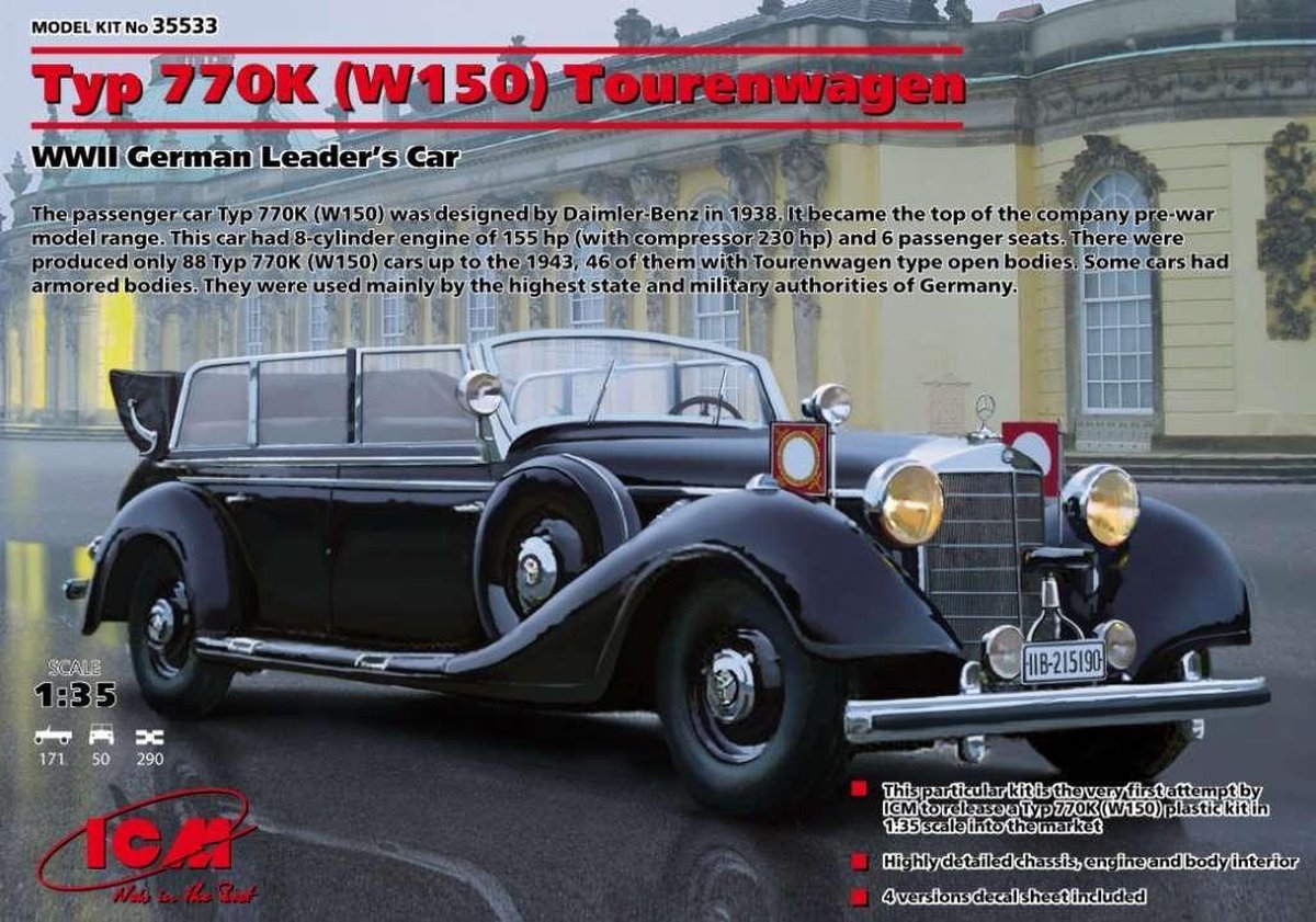 ICM Modelbouw Mercedes-Benz Typ 770K (W150) Tourenwagen