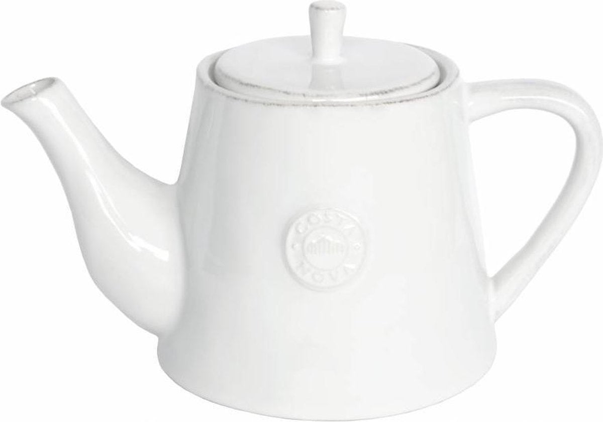 Costa Nova - servies - Theepot Nova wit - aardewerk - H 14