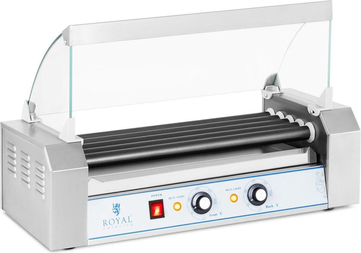 Royal Catering Hotdog Grill - 5 rollers - Teflon