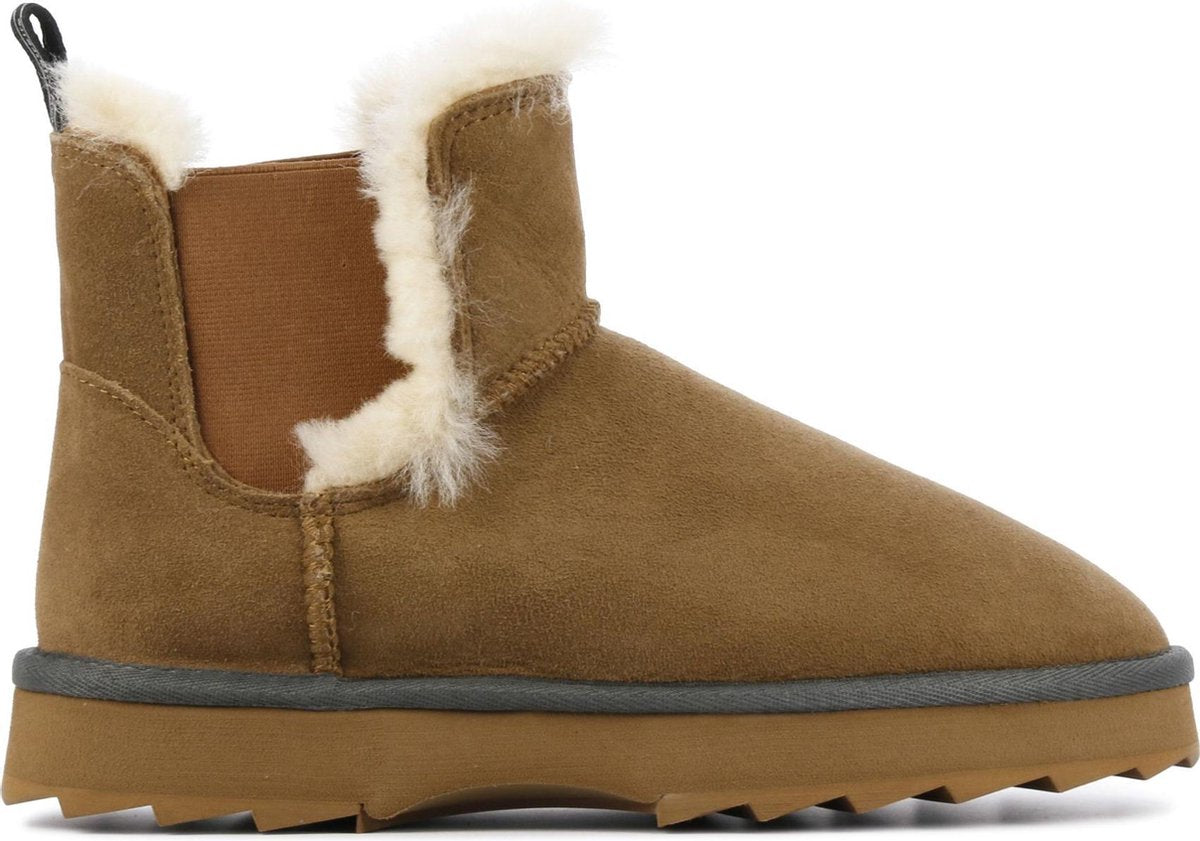 EMU Australia Vrouwen Suède  Enkellaarsjes / Laarzen / Damesschoenen Thresher - Cognac - maat 40