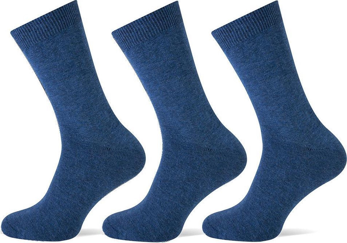 3 Paar "Jeans" Damessokken in grijstinten van 75% Katoen - Teckel - Maat 36/42 - Geen gevoelige teennaad