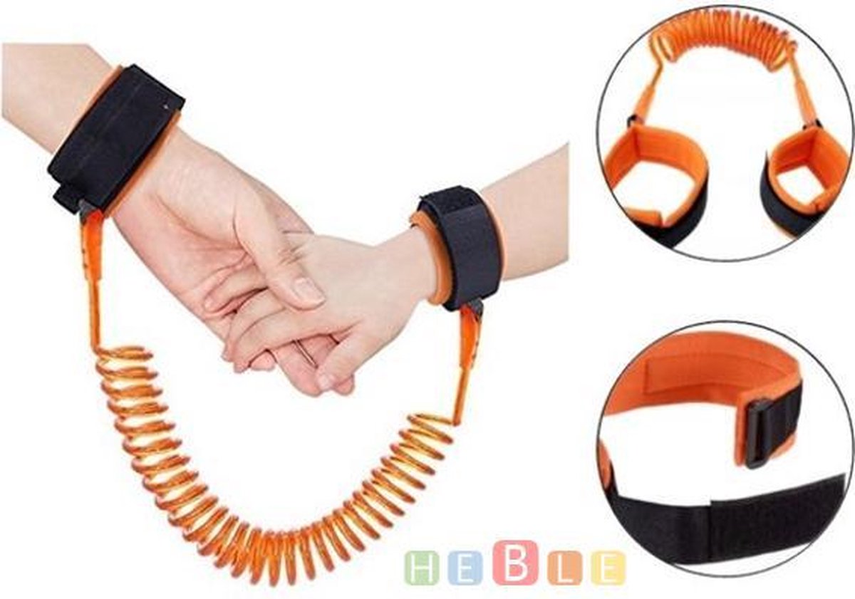 Polstuigje | Polsband kinderen | anti-wegloop kindertuigje voor aan pols met wandelkoortje - flexibel en elastisch looplijn peuter van 2