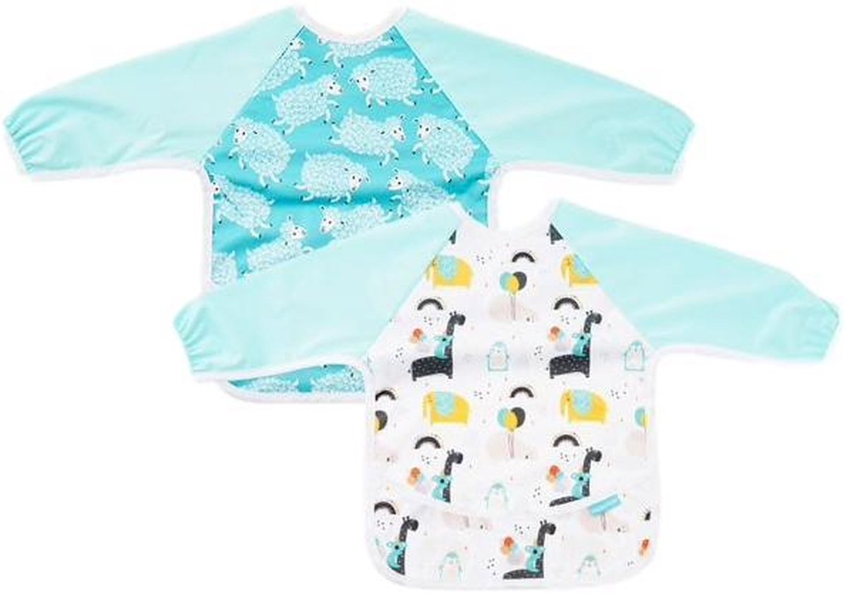 Knoeischort set - Dieren blauw