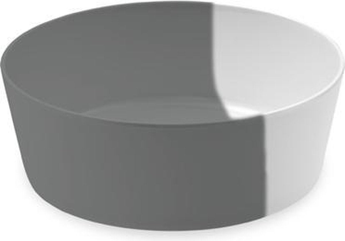 Tarhong voerbak hond dual melamine grijs / wit - 15