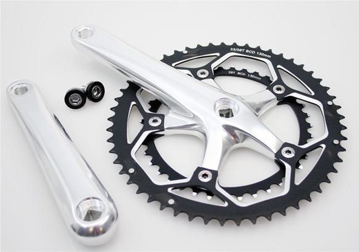 Hzb lasco crankset / kettingwiel race 8/9 speed 53-39 t - 2 mm bsa